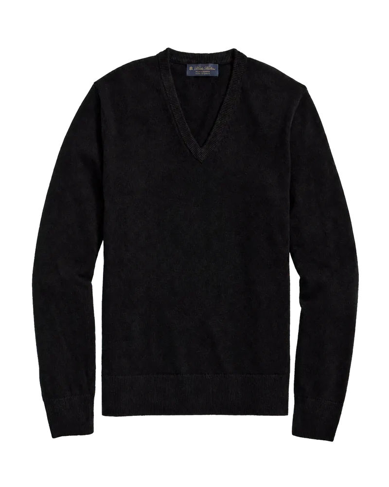 Brooks Brothers 3-Ply Cashmere V-Neck Sweater